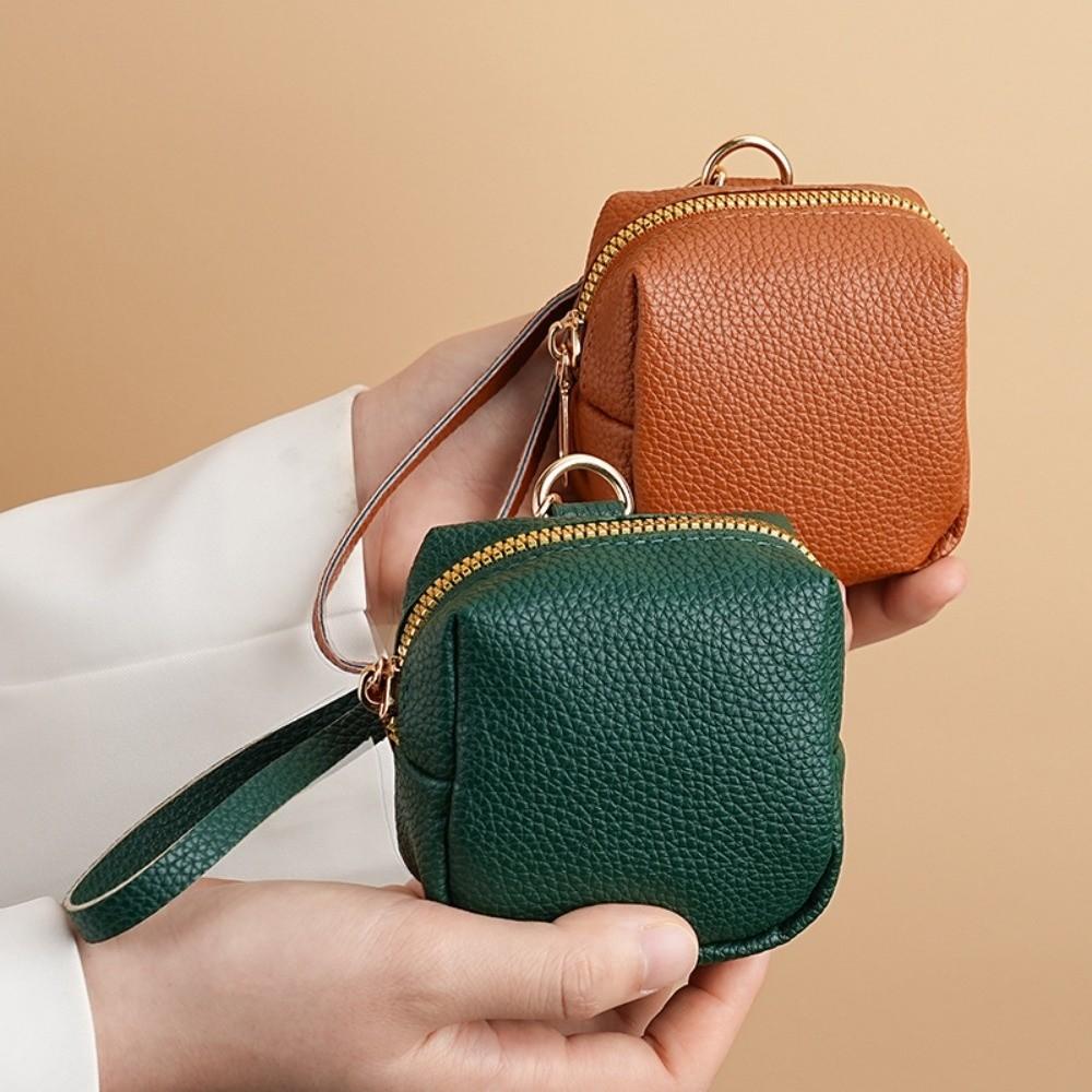 Elegant Car Key Bag Soft Leather Keychain Holder Fashion Small Coin Purse  Home