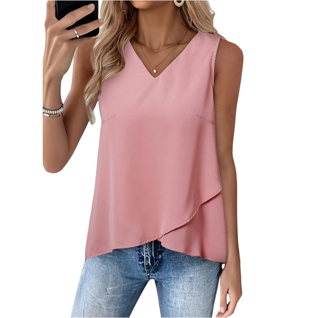 Women's Color Breathable High,end Sleeveless Vest Top