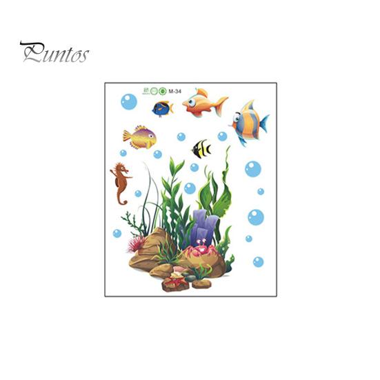 

Наклейки на крышку унитаза Самоклеящиеся наклейки из ПВХ Виниловые художественные украшения Креативные подводные животные и растения Наклейки на стену Съемная керамика для ванной комнаты Fish