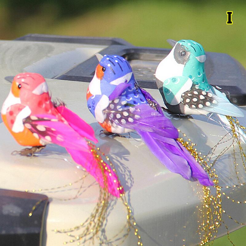 1PC Colorful Fake Bird Artificial Foam Simulation Birds with Feather DIY Wedding Decorations Christmas Ornaments