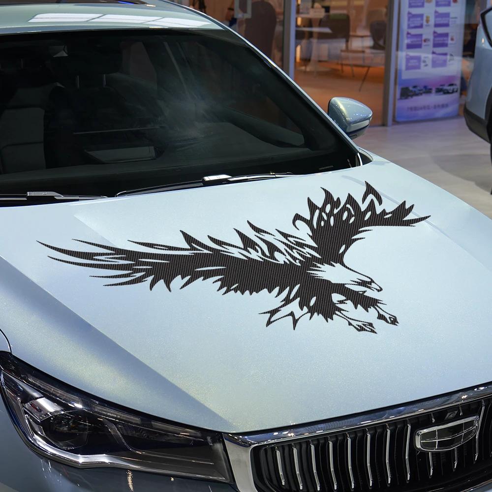 Auto-Haubenaufkleber Adler-Muster Vinyl-Abziehbild Auto Bunt Wasserdicht Fahrzeuge PVC-Aufkleber Außen DIY Dekorationszubehör