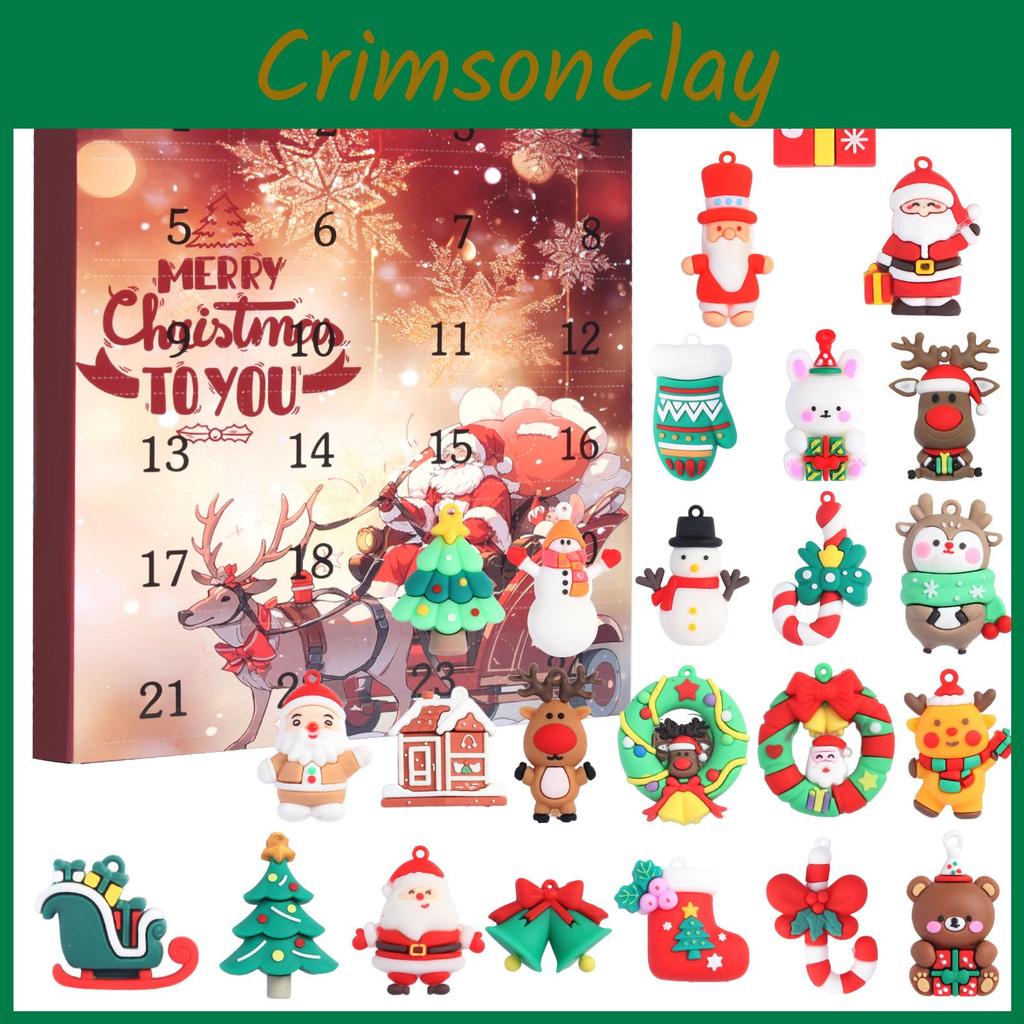Santa Claus Christmas Advent Calendar Pvc 3d Iconic Figures For Holiday Party Decor And Gifts