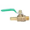 G1Celsius4   Male to 8Celsius10Celsius12mm Hose Barb   Valve Green Lever Handle Thicken Brass Valve(8mm)