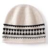 New Cashmere Retro Classic Jacquard Pattern Simple Atmosphere Solid Warm Cold Soft Light Hat