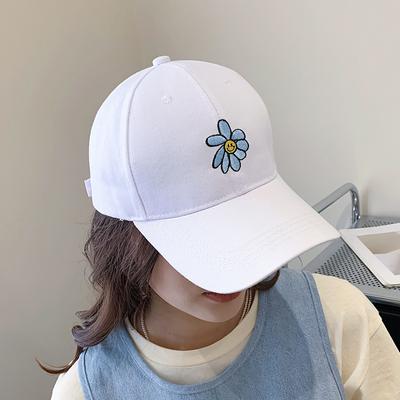 Baseball Cap Women's Embroidered Floral Korean Style Fashion Visor Casual Outdoor Travel Sun Hat