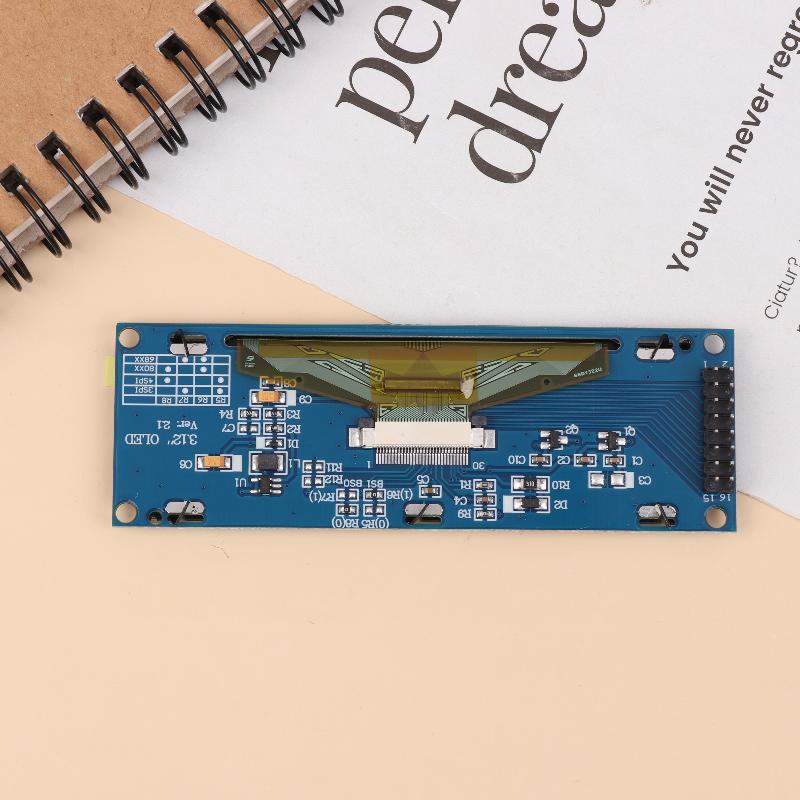 3.12 Inch Oled Display Module Ssd1322 256X64 For Arduino Stm32 Spi I2C Interface With Pre-Soldered Pin Header