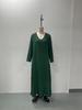 2025 Autumn/Winter Elegant European & American Solid Color Long Sleeve Slimming Maxi Dress