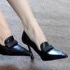 Fashion Women's Fashion Slim Heel Shoes Spring New Pointy Toe Shallow Mouth Slip-off Anti-slip Wear-resistant High Heels