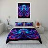Colorful Octopus Art Decor Set Bedding Set With 1 Duvet Cover 2 Pillowcases Single Double King Queen, Gift