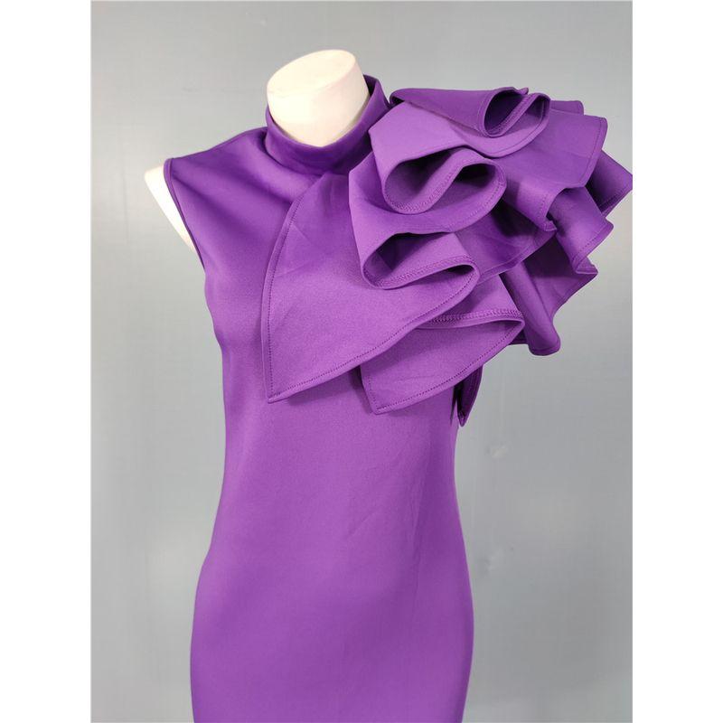 Foreign Trade Order Super High Texture Frill Design Slim fit Flattering Dress Light Space Cotton Skirt Formal Dress Long dress