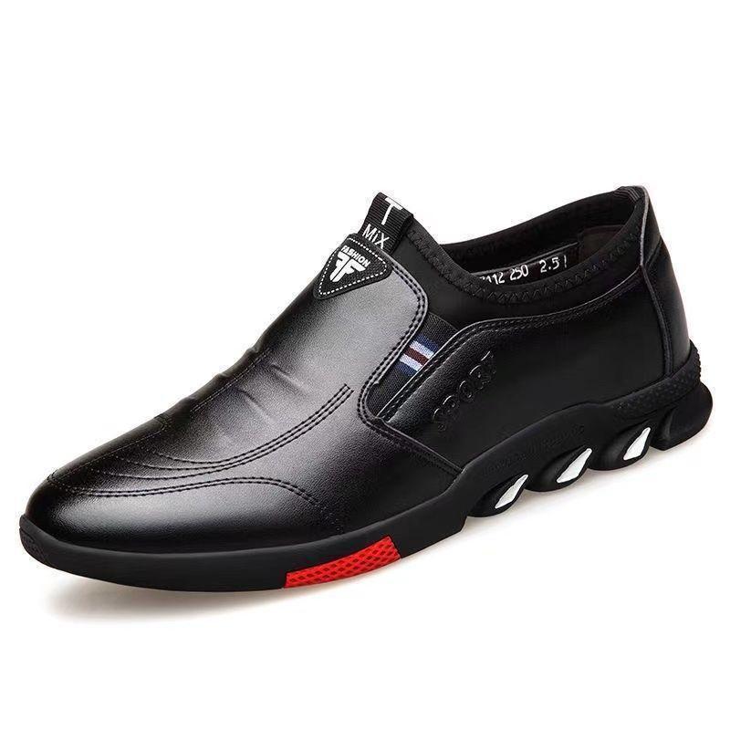 Men's Leather Shoes 2025 Men's Comfortable Platform Shoes Outdoor Lightweight Slip On Men's Shoes Casual Leather Shoe