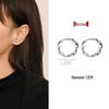 S999 Pure Silver Möbius Loop Twisted Hoop Earrings - Simple, Stylish Wavy Ear Cuffs