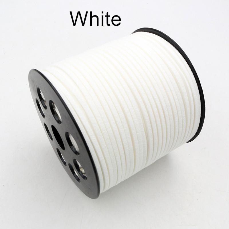 10m/lot 2.5mm Flat Faux Suede Braided Cord Korean Velvet Leather Thread String Rope For DIY Necklace Jewelry Making Supplies