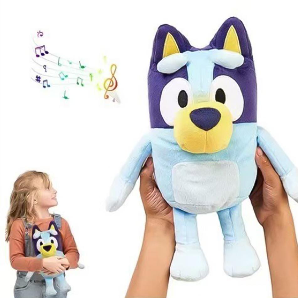 Anime Bluey Plush Breathing Doll Kawaii 30Cm Toy Bluey Music Doll Gift Doll Music Sound Model Girl Birthday Gift Christmas Gift