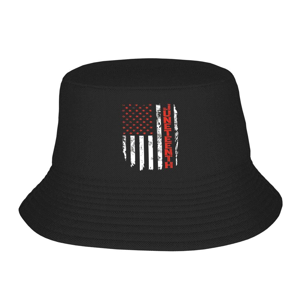 Beach Headwear Juneteenth Day  June th African American Pride Accessories Bucket Hats Unique Unisex  Sun Bob Hats