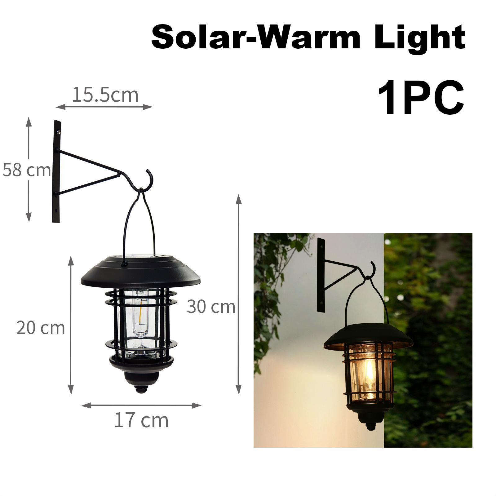 

Уличные солнечные светильники ретро фонарь подвесной настенный светильник водонепроницаемый старинный металлический солнечный садовый светильник вилла крыльцо вольфрамовая лампа чёрный