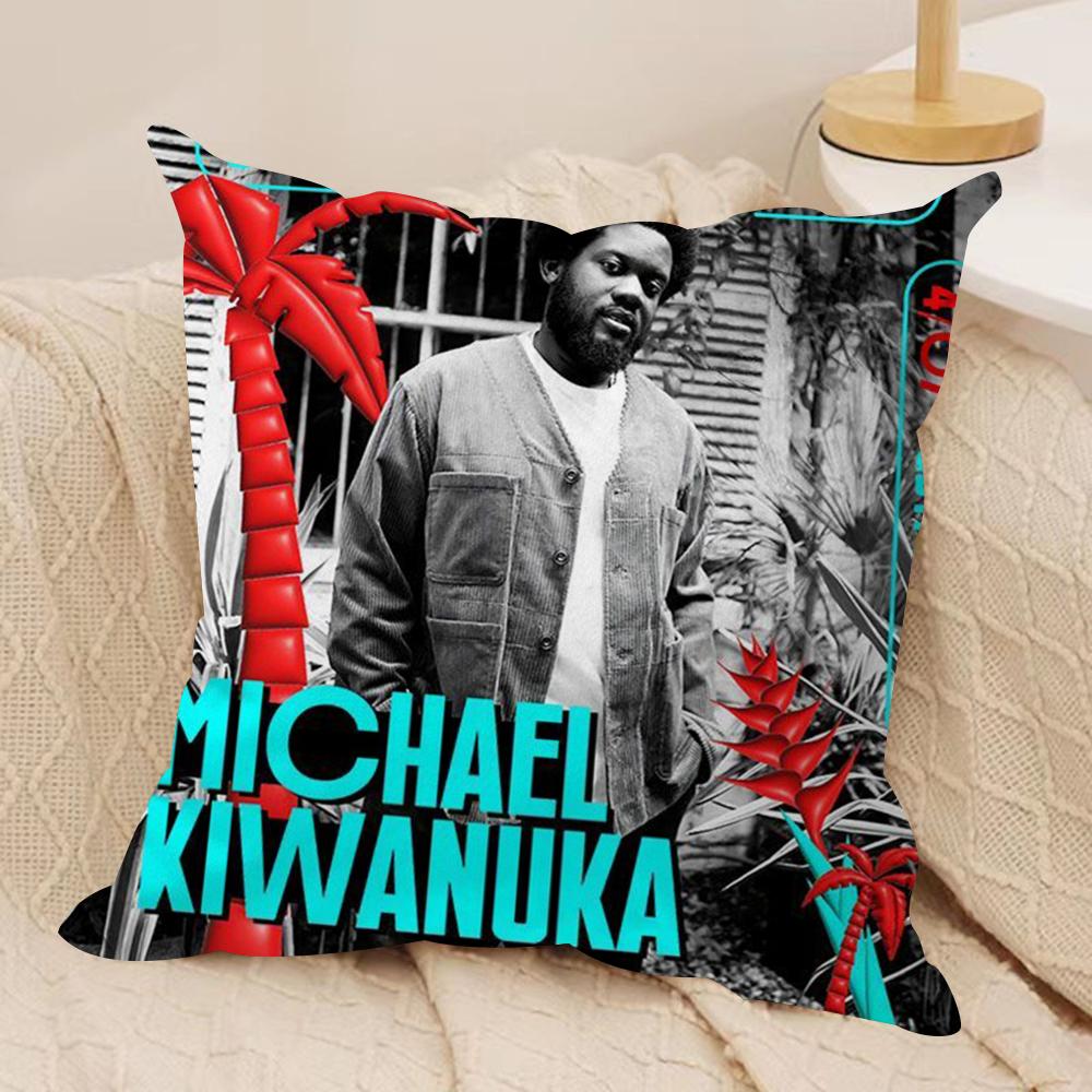 MMichael KKiwanuka Kissenbezug Weicher Plüschstoff Beidseitig Bedruckter Sofakissenbezug für Alle Jahreszeiten Heimdekoration Geschenk
