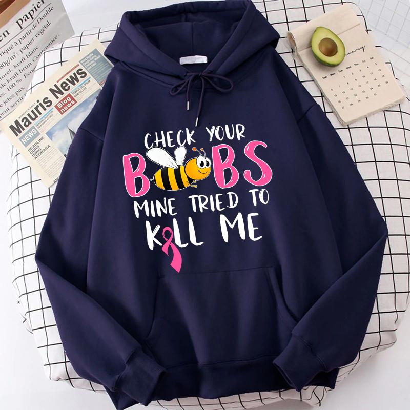 (Unisex-Hoodie)Brustkrebs Hoodies Pullover Unisex Kapuzenpullover Harajuku Streetwear Langarm