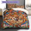 Buddhism Wheel Pattern Bedding Quilt Set Quilt Cover Pillowcase Home Decoration Gift (1 * duvet cover + 2 * pillowcase, without core)