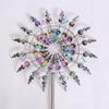 Ground Mounted Metal Windmill Rust Resistant Windmill Rotating New Wind Spinner  Garden Decoration