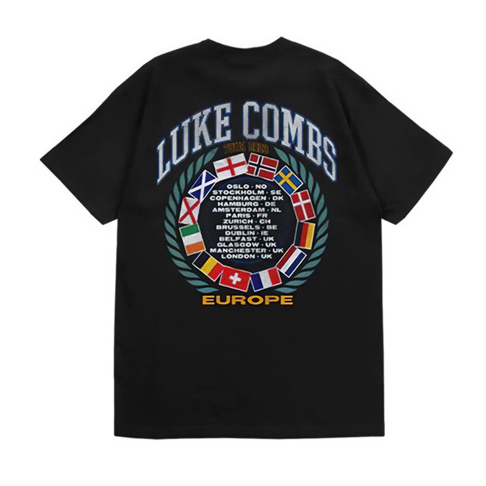 Tričko Luke Combs Unisex Adult Tour ´23 Flags