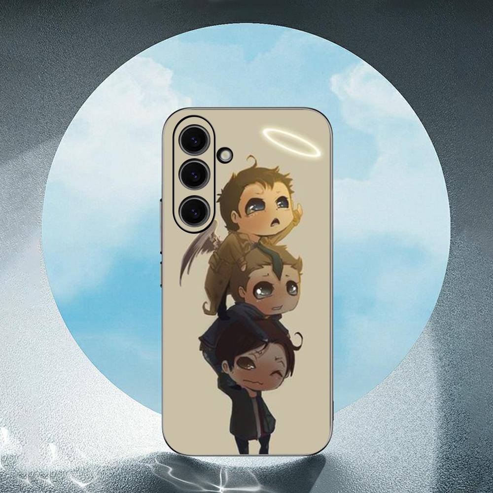 A Very Supernatural Christma Luxury Black Phone Case For Samsung Galaxy S23 S24 S25 Ultra S22 Plus S21
