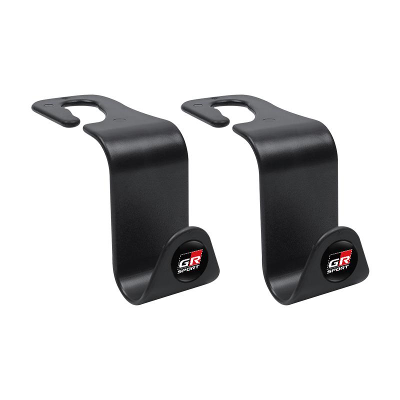 2Pcs Car Seat Back Hooks Storage Hanger Holder Organizer Keyring For Toyota CHR Mirai Supra Prado Alphard Prius Camry Yaris RAV4