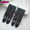 18mm 20mm 22mm 24mm Black Red Stitching Carbon Fiber Leather Watch Band Strap Sport