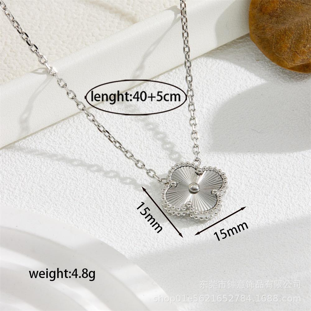 French Translucent Green Water Droplet Blue Ocean Necklace Collarbone Chain Snake Bone Fashionable Personality Titanium Steel Gold-plated Necklace