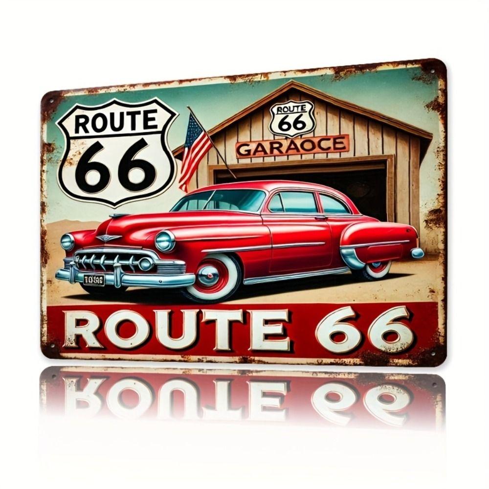 Vintage Metal Car Sign Decor Gift For Auto Lovers Garage Wall Art