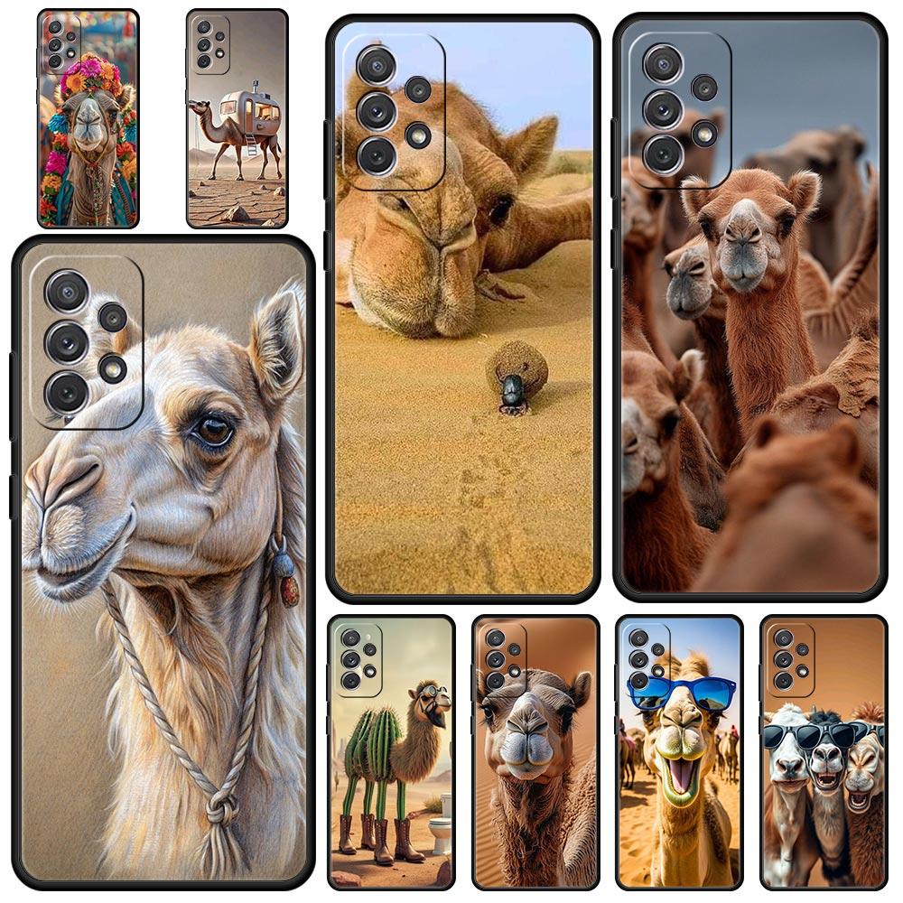 Animal Camel Phone Case for Samsung Galaxy A55 A35 A15 A14 A13 A25 A54 A51 A71 A72 A73 A32 A52 A41 5G Soft TPU Shell Fundas Bags