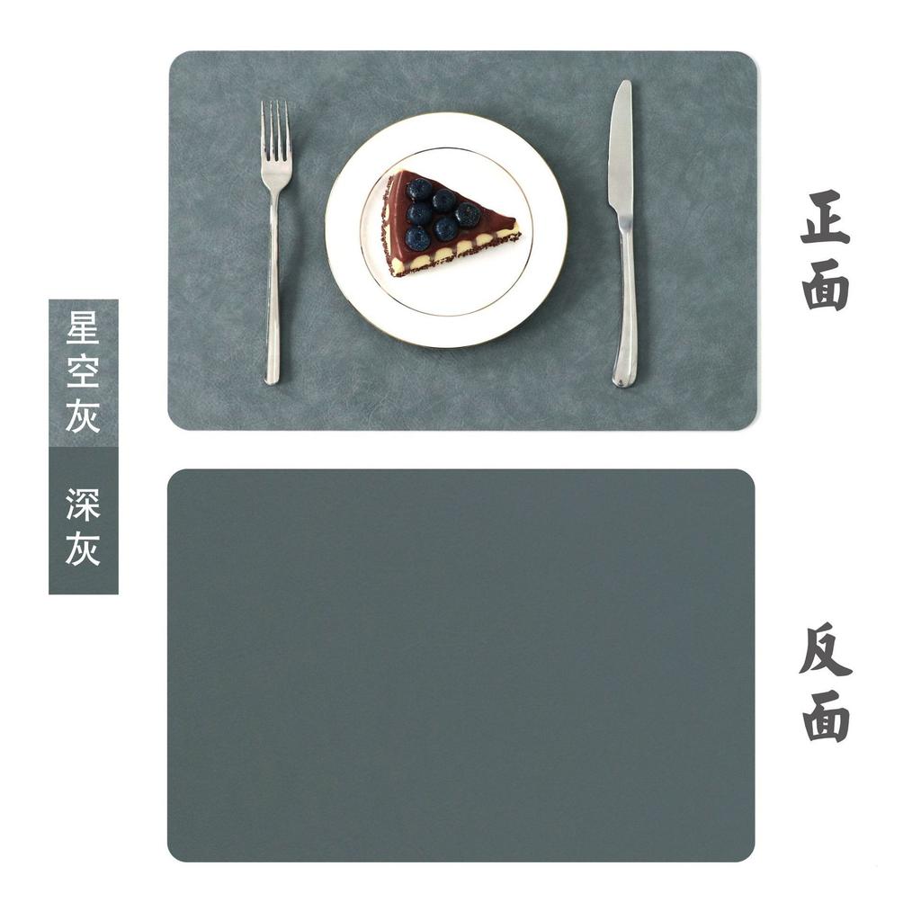 Spot Square Leather Western Food Mat Thermal Insulation Coaster Table Mat Home Dining Table Plate Mat Bowl Printable Tableware