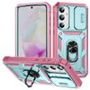 For Samsung Galaxy A35 5G Case TPU+PC Kickstand Phone Cover with Slide Lens Lid