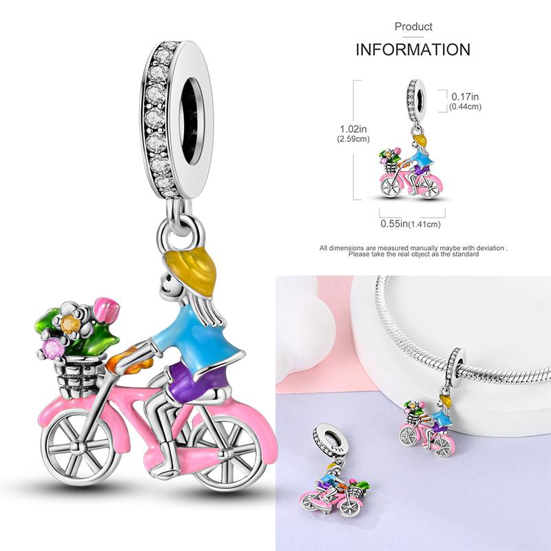 Copper Charms Clock Ocean Sea Turtle Mermaid Heart Shape Beads Fit Original Pan Pendant Bracelet Diy Woman Jewelry