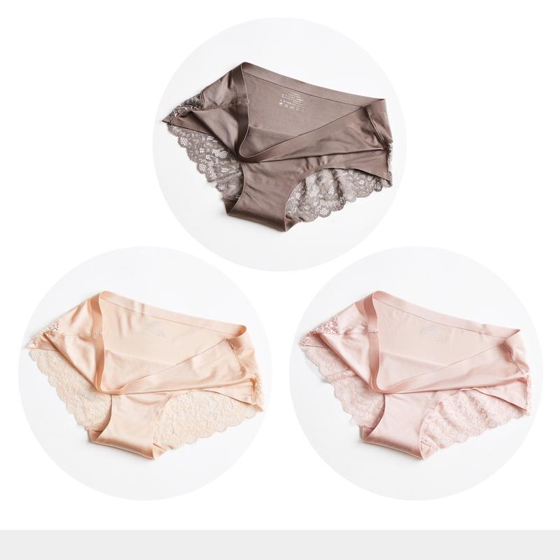 

Бесшовные трусики для женщин, нижнее белье, сексуальные кружевные трусы, однотонные женские трусики, горячая распродажа, нижнее белье, женские сексуальные кружевные M-XXL, набор из 3 штук XXL