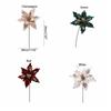 Hanging Glitter Xmas Flower Beautiful Simulation Handmade Flowers  Party Supplies