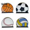 One-hand Paper Towel Dispenser Sports Ball Napkin Holder for Table, Freestanding Wooden Dispenser, Football Tabletop Tissue Theme Birthday Party