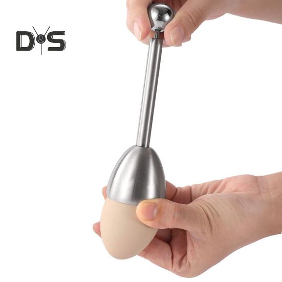 Lekki krakers do jajek wbudowany sprężynowy pomocny krakers ze skorupek jaj ze stali nierdzewnej