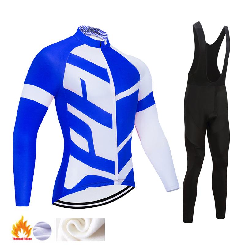 2025 Winter Thermal Fleece Cycling Jersey Set Mens Mountian Bicycle Clothes Wear Ropa Ciclismo Racing Team Bike Cycling Clothing