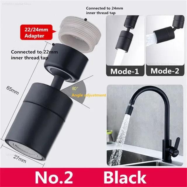 Adjustable 360° Rotary Faucet Splashproof Kitchen Faucet Spray Head Filter Splashback Tap Nozzle Bubbler Kitchen Sink Faucet