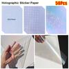 50Pcs Self Adhesive Cold Lamination Film Overlay Film  For Cricut Stickers Trading Cards Photos