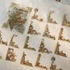 Pack Vintage Corner Stickers French Court Style Self-Adhesive Hollowed Out Photo Frames Stickers Collage Junk Journal Scrapbooking Material Stickers