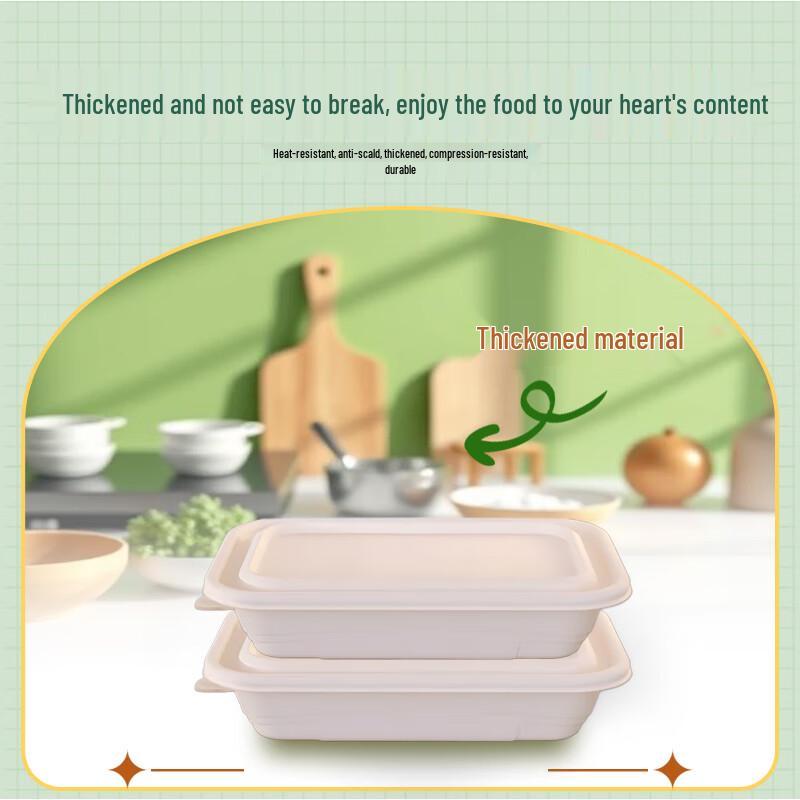 Degradable Corn Starch Rectangular Meal Box