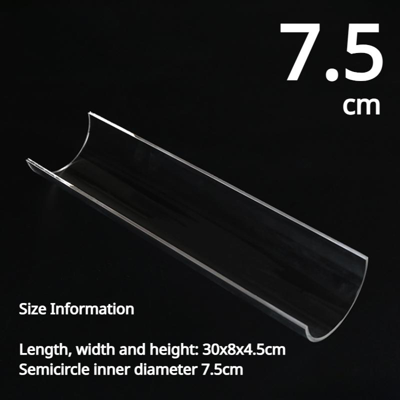 Zackoo 30cm Cake Roll Shaping U-shaped Mold Thickened Transparent Acrylic Swiss Roll Refrigerated Retainer Pastry Baking Tool S 7.5cm