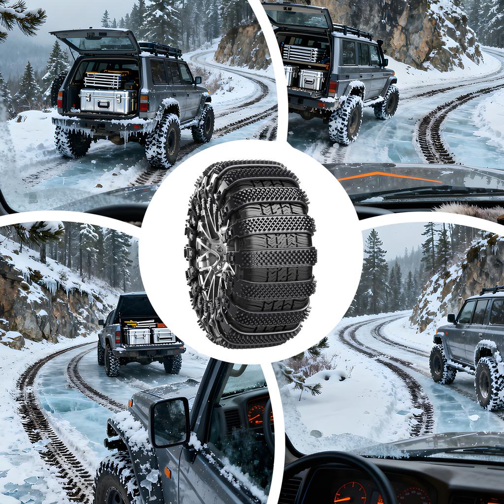 Tire Chains Wheel Ties Belts Adjustable 10piece Snow Truck Tire Chains For Ice Winter Hiking Trailer Offroad Lawn Fishing