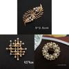 Vintage Alloy Leaf Brooch With Flower Wreath And Star Accents For Women Fashion Jewelry