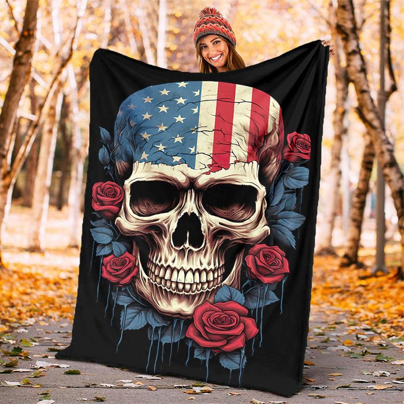 1pc Artistic American Flag blanket, al season lightweigh Poster blanket home office outdoor nap multifunc Poster blanketional blanket