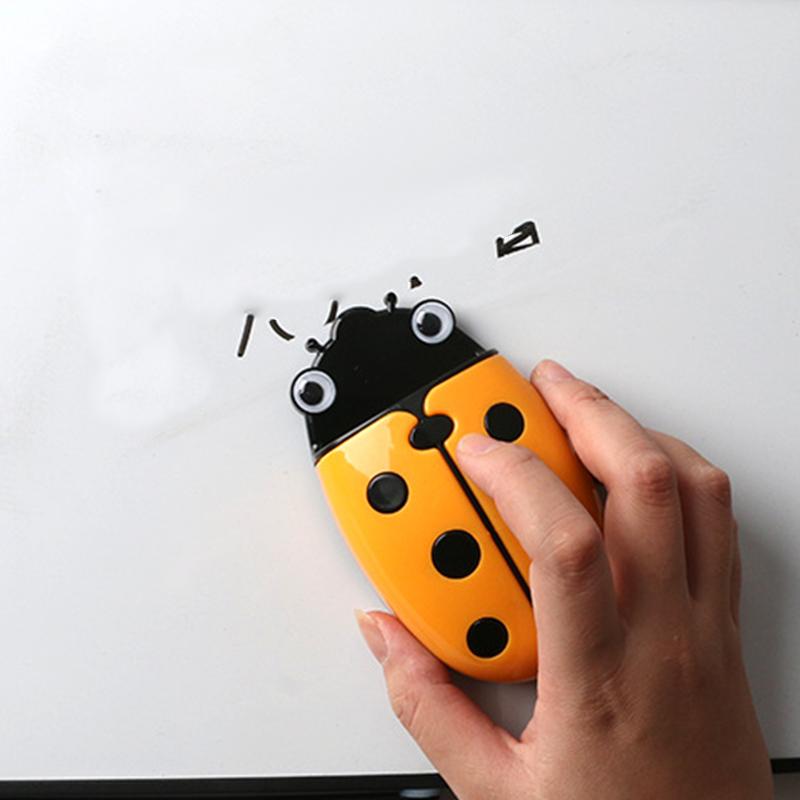 Marienkäferförmige Aufbewahrungsbox aus Kunststoff, magnetische Stiftbox, Radiergummi, Tafel, Whiteboard-Halter, doppelter Verwendungszweck
