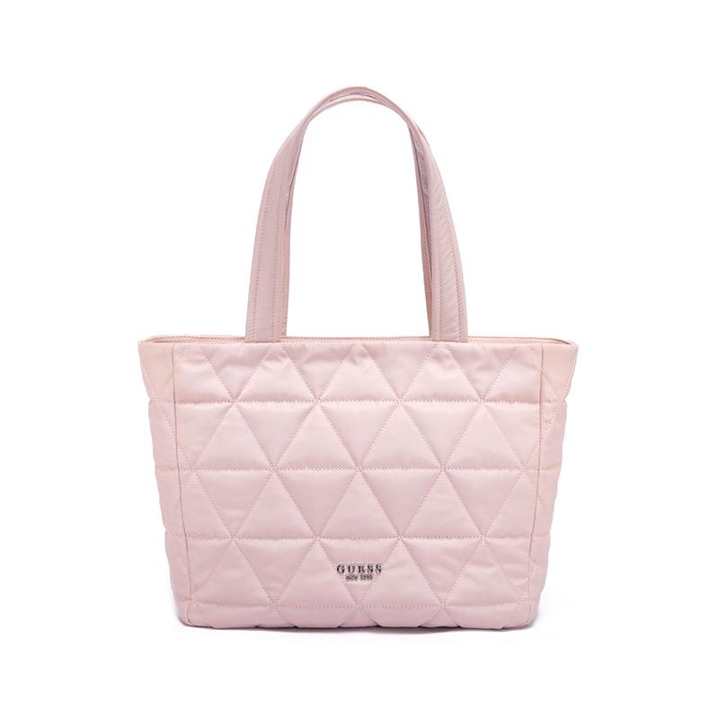 

Новая полиэстеровая сумка через плечо GUESS обычного размера женская черно-розовая GSBQN9681024PIN 32*12*30CM