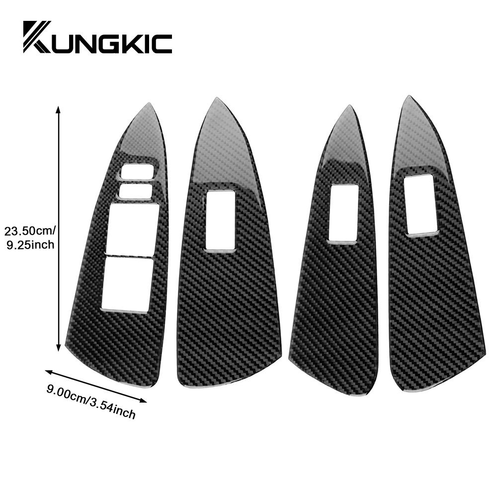 Real Soft Carbon Fiber Sticker For Toyota RAV4 2006 2007 2008 2009 2010 2011 2012 LHD RHD Car Door Window Panel Interior Trim